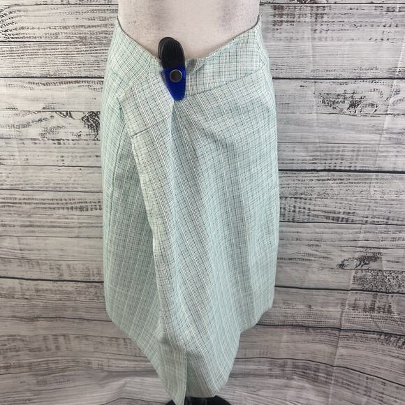 Evan Picone Skirt Plus sz 18 Green Plaid Tweed Straight Knee Suit Career Church - Picture 8 of 10